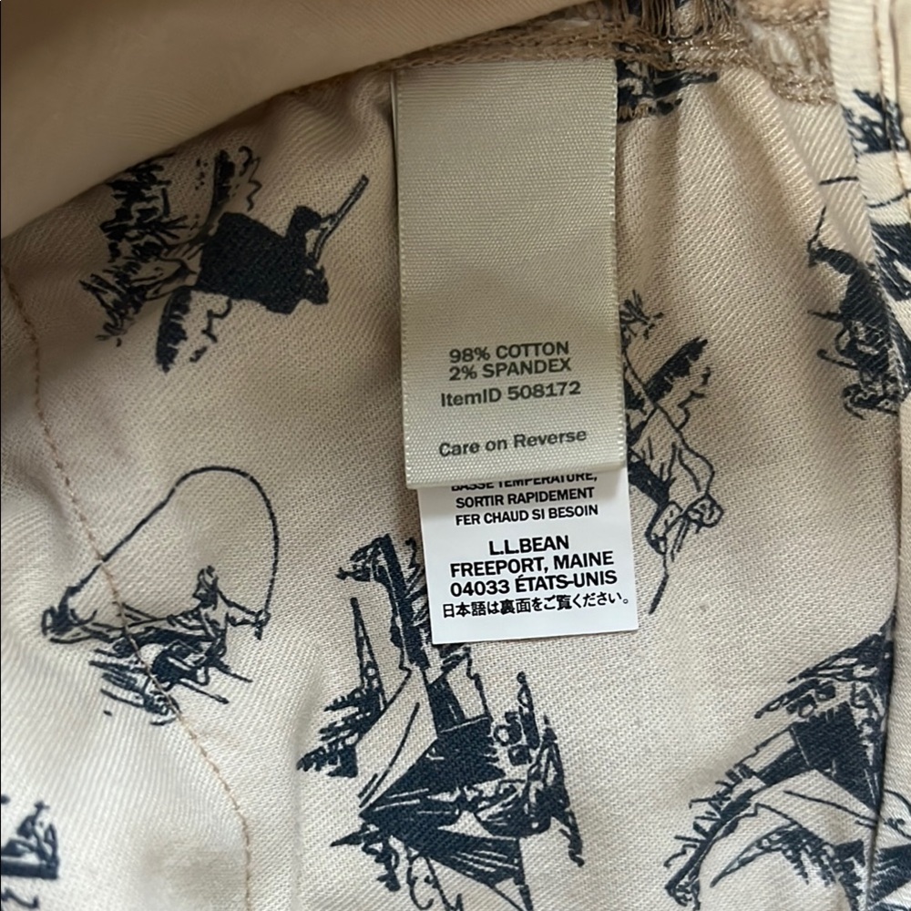 L.L. Bean Petite Tan Cotton Twill Lightweight Pants - Picture 5 of 10